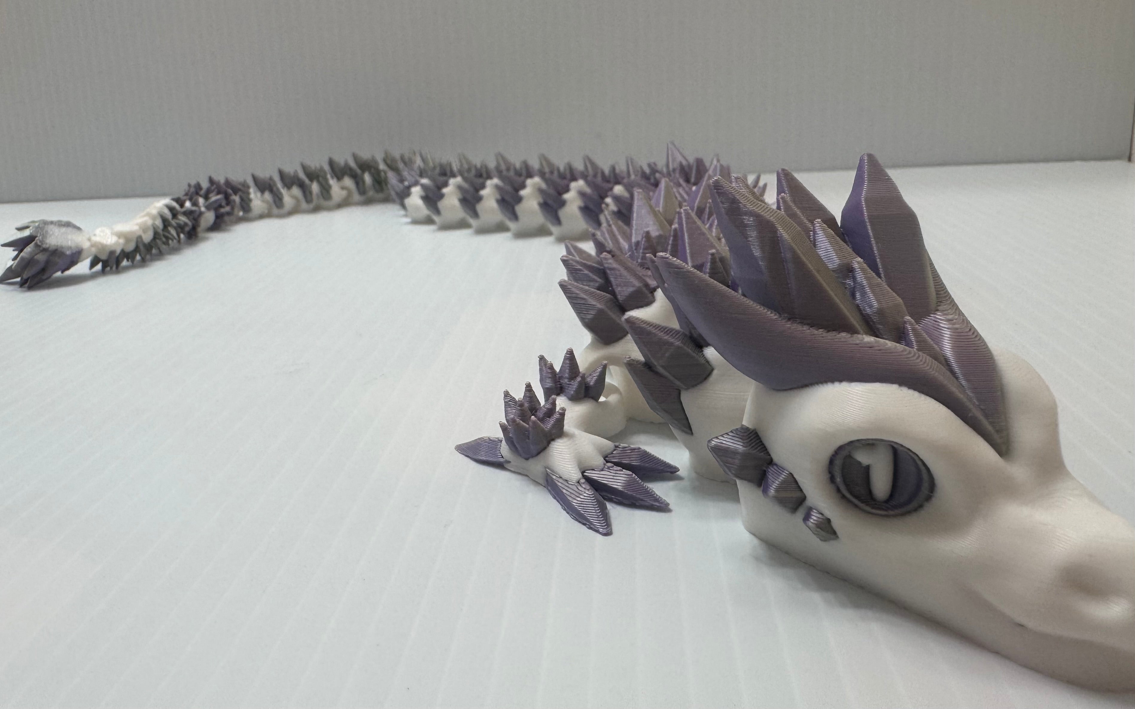 24 inch Dragon White and Silver