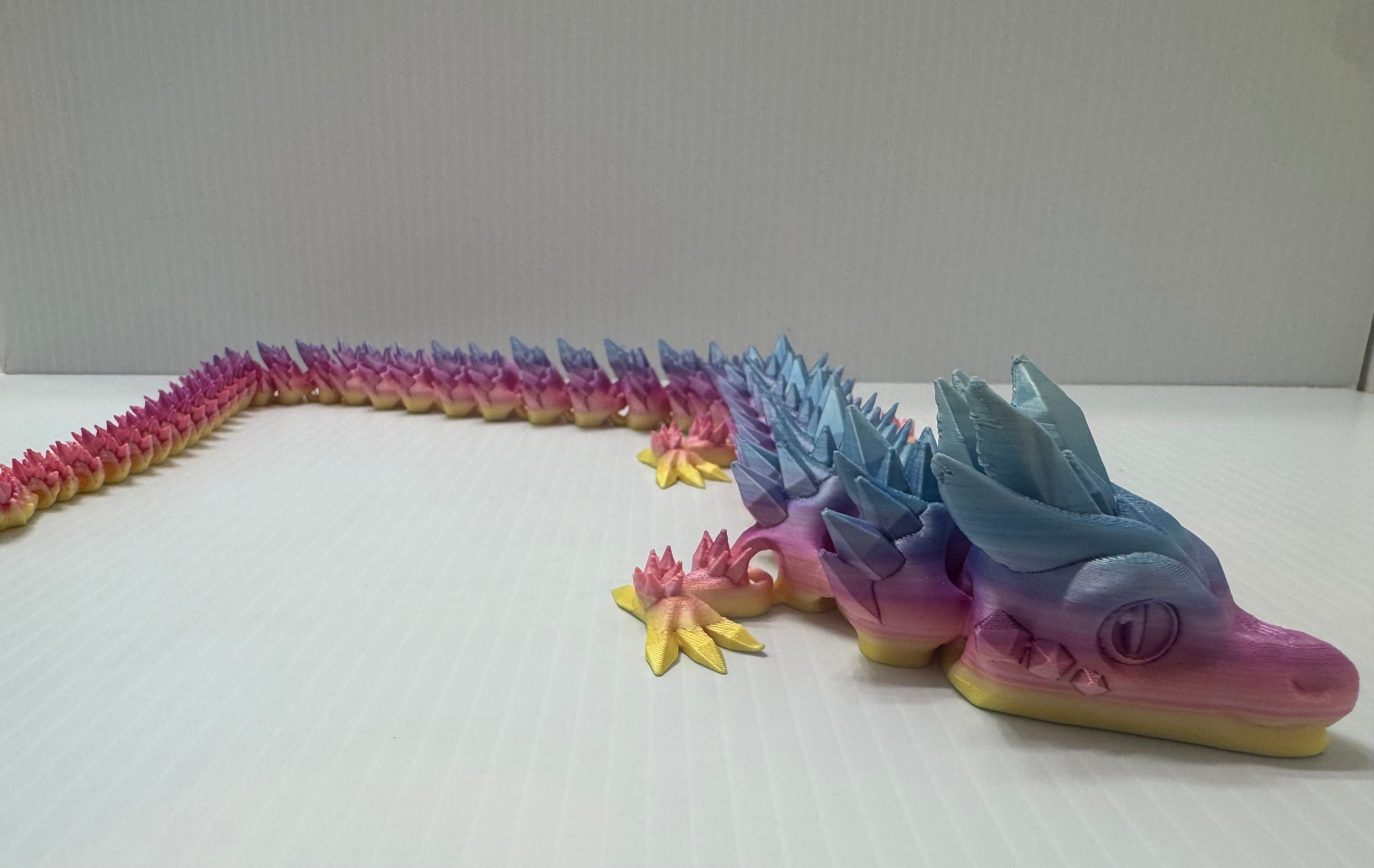 24 inch Dragon  Pink/Blue/Yellow