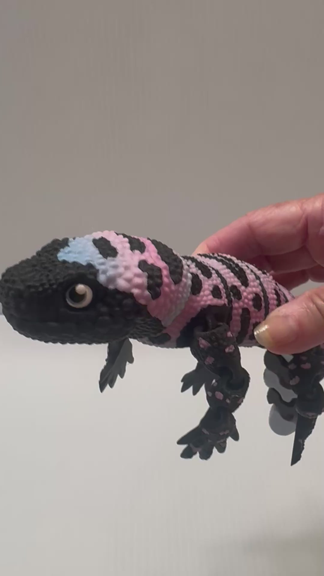 9 inch Geko Black, Blue, Pink